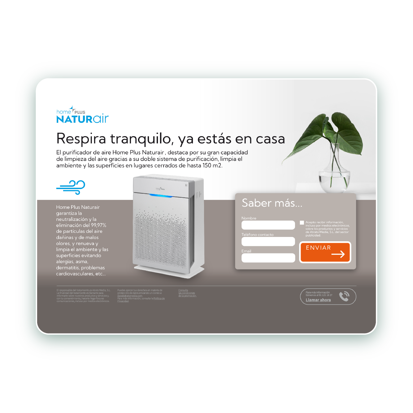 Naturair · Landing y campañas online.